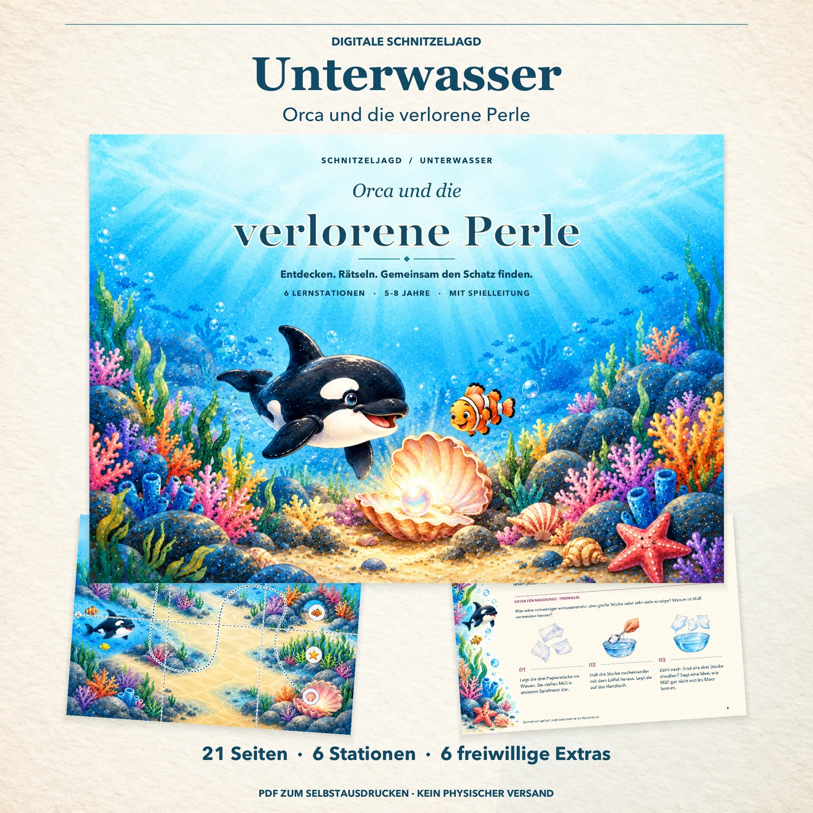 Schnitzeljagd Unterwasser – Orca und die verlorene Perle