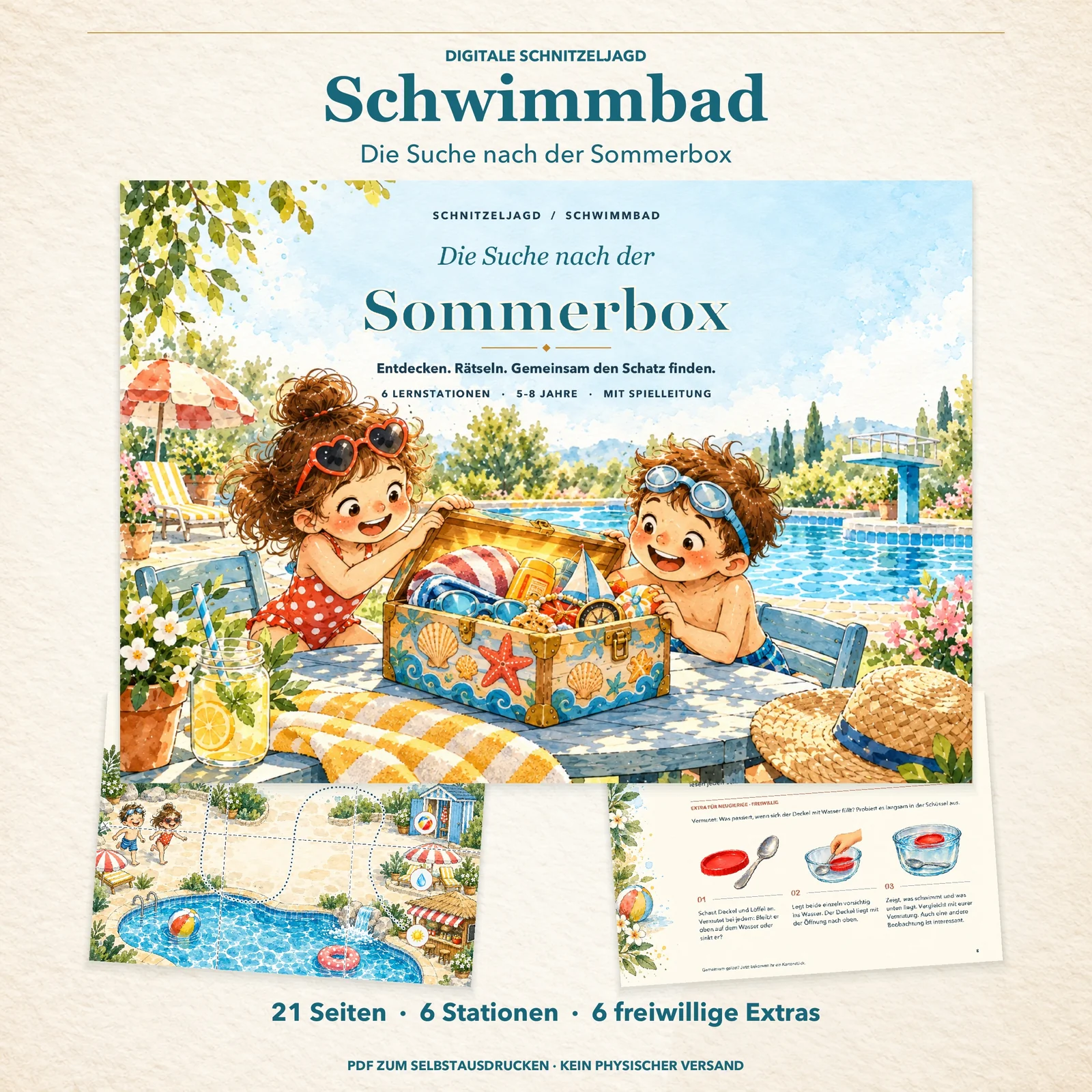 Schnitzeljagd Schwimmbad – Die Suche nach der Sommerbox